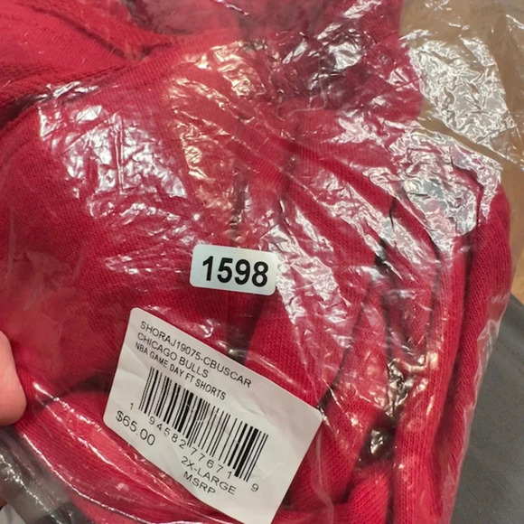 Mitchell & Ness Mens Game Day FT Chicago Bulls Shorts Drawstring Red 2XL NWT - Picture 11 of 11